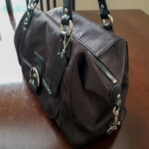 Black Coach Campbell Large Signature Bag